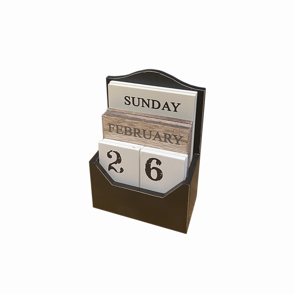 Title 7, Retro Creative Wooden Desk Calendar Frame