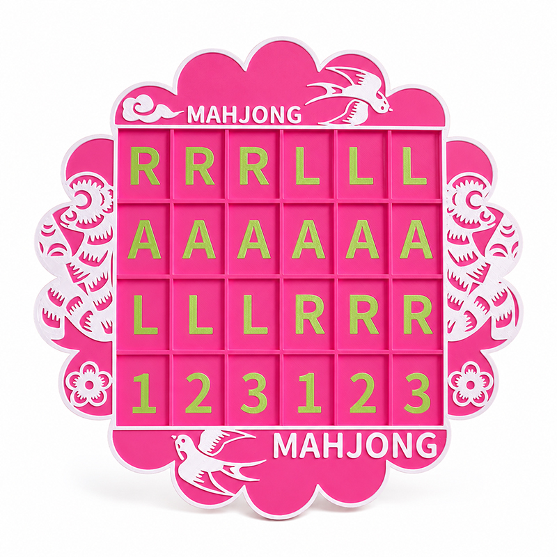 American Mahjong Charleston Practice Board, Visual Passing Direction Guide With R A L 1 2 3 Grid, 3D Printed Beginner Accessory