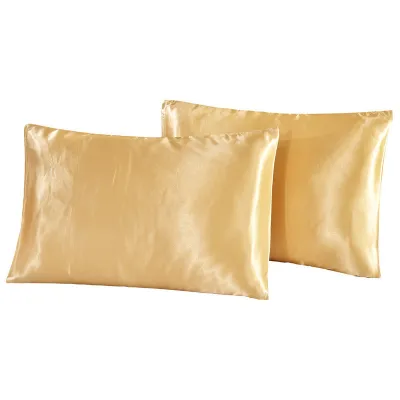 Bedding Pillowcase Pure Color Simple Satin Imitation Silk Pillowcase