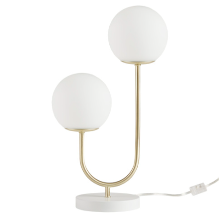 Metal 2-Light Globe Table Lamp — foto 3