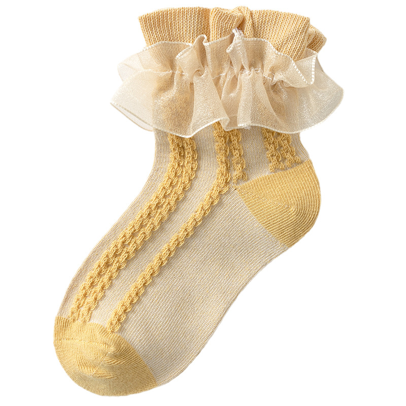 Spring And Autumn Thin Winter Girl Princess White Dance Dance Baby Socks
