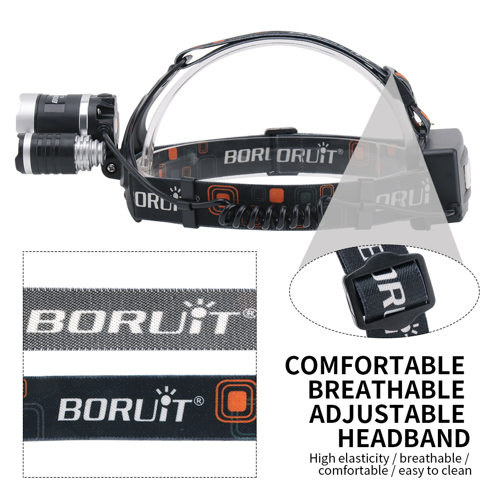 Rechargeable LED Headlamp Head Torch Waterproof Camping Light Lamp Work — image 7