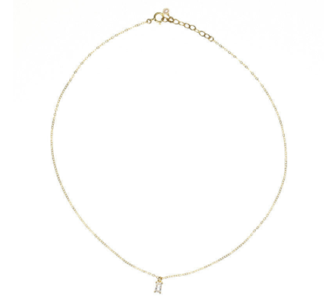 Extremely Sparkling Elegant Small Square Diamond Women's Clavicle Chain