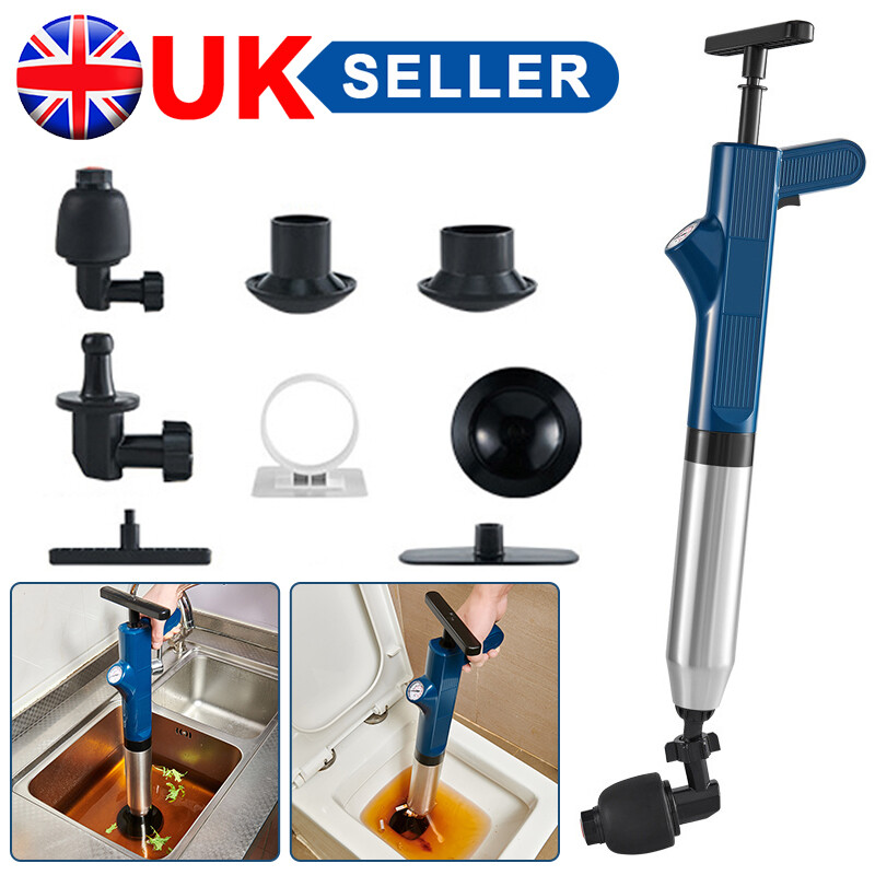 High Pressure  Air Drain Blaster Sewer Toilet Plunger Opener Powerful Clean