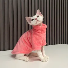 Fashion Personality Ren Fa Cai Hairless Cat Clothes - Jade Powder - View 1