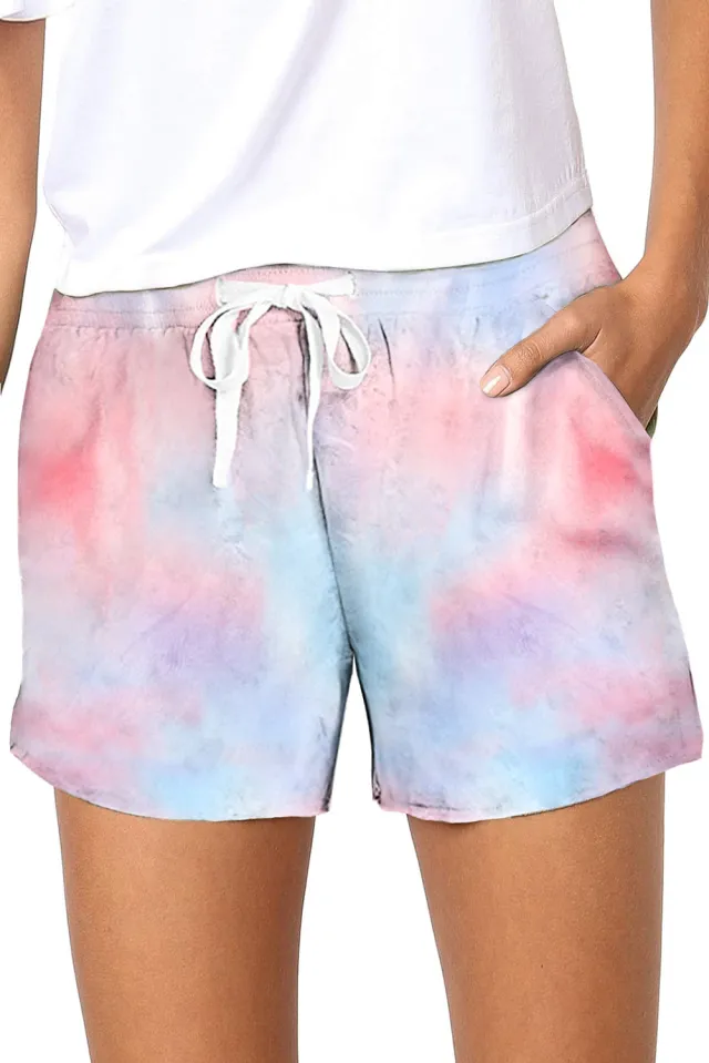 Summer Slim Tie Dye Patterned Gradient Casual Beachwear Shorts Color 5Xl - Shop at LoveMi