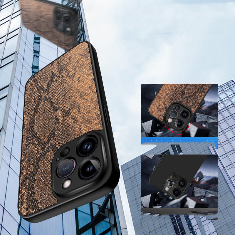 Python-patterned Mobile Phone Case With Fine Holes To Prevent Falling - Image 5