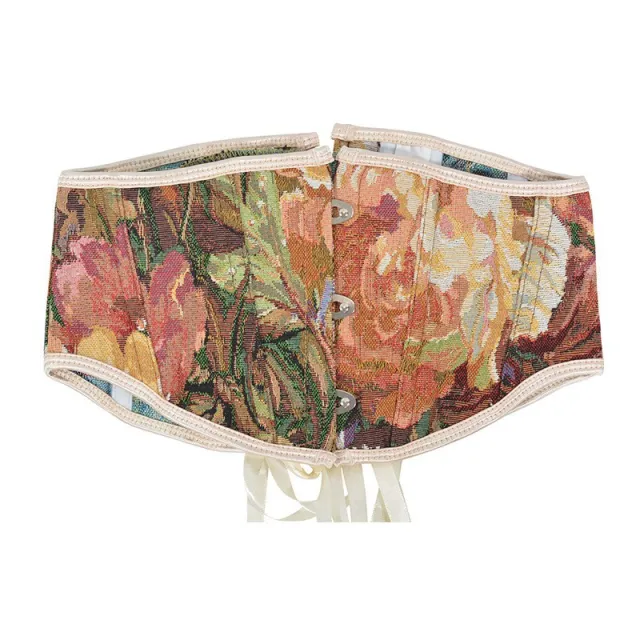 16cm Short 3 Button Jacquard Oil Painting Body Sculpting Girdle Red - Shop at LoveMi