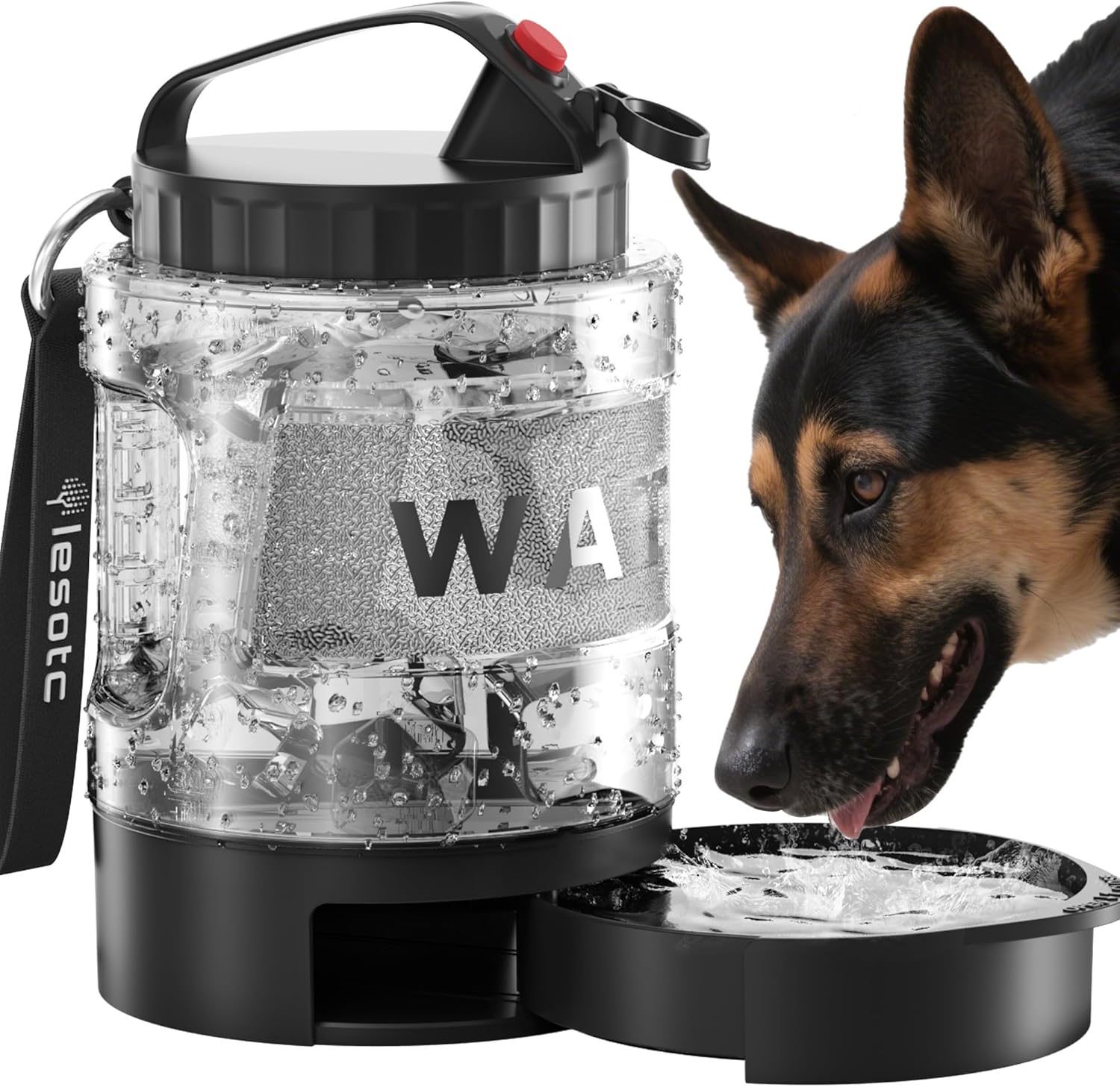 Lassot Portable Pull-out Water Bowl For Dogs, Large Capacity, Perfect For Camping, Hiking, Beach Trips, Road Trips, And Park Walks.