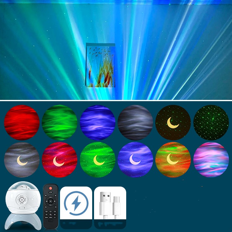 Northern Lights Starry Sky Projection Lamp Bedroom Romantic Atmosphere Starry Dream - Image 3