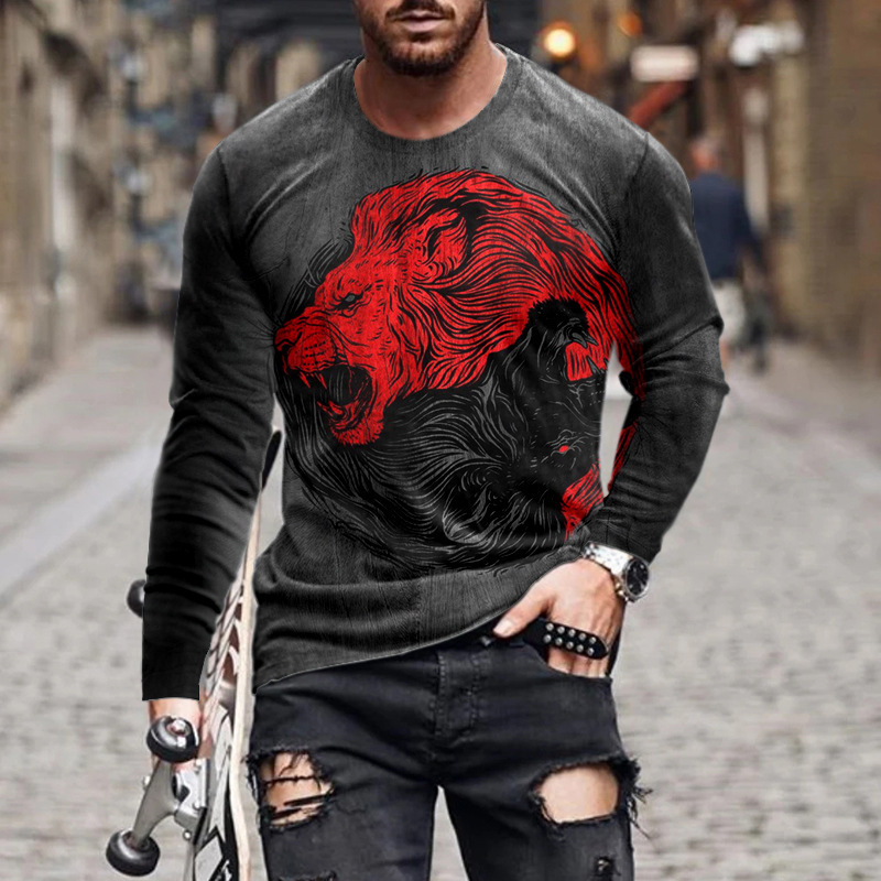 Title 4, T-shirt da uomo con stampa 3D, girocollo, vesti...