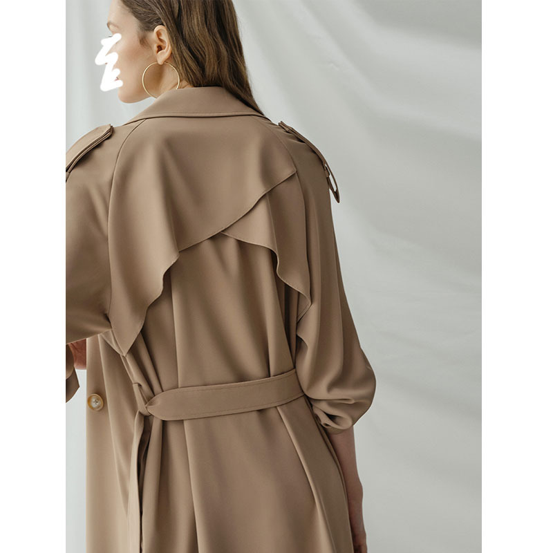 Women's Mid-length Over-the-knee Windbreaker Jacket