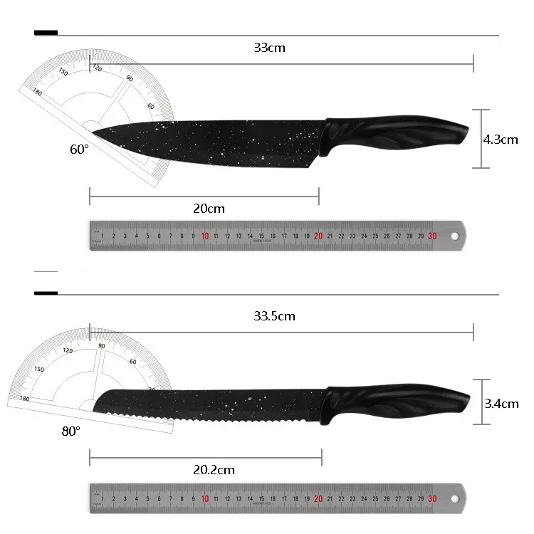 A Full Set Of Kitchen Knives 17