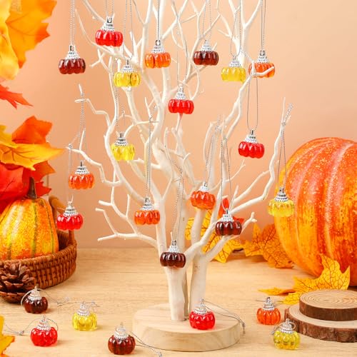 Mini Pumpkin Hanging Ornaments, 24 Pieces, picture 2 of 3