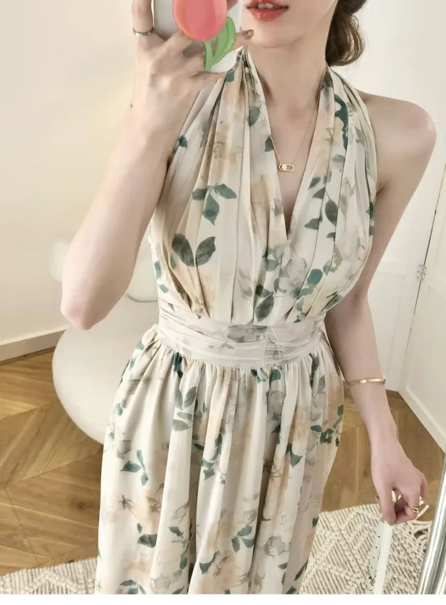 Temperament Celebrity Fragmented Flower Dress Girl - Shop at LoveMi