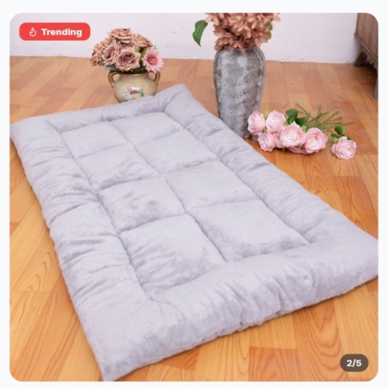 Large Soft Plush Dog Mattress Calming Kennel Cushion Washable Bed Mat For Medium & Large Dogs 2