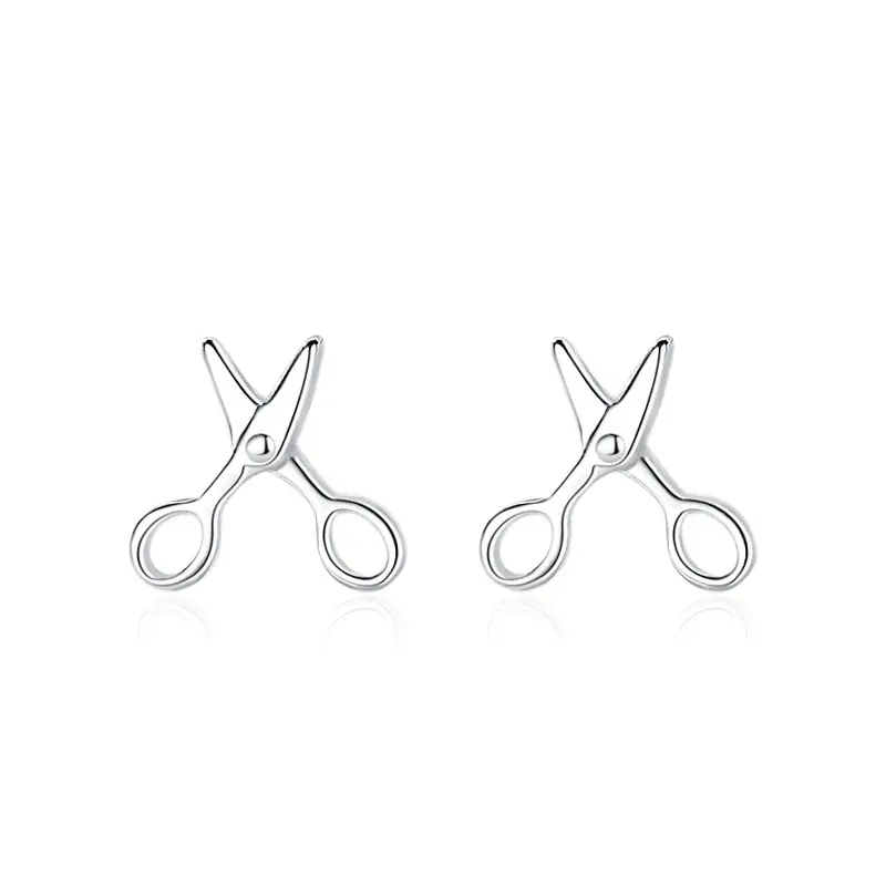 Ladies Geometric Scissors Fashion Personality Earrings
