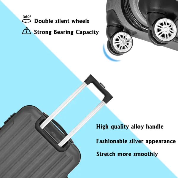 3-in-1 Multifunctional Large Capacity Traveling Storage Suitcase Luggage Set Dark Gray — foto 15