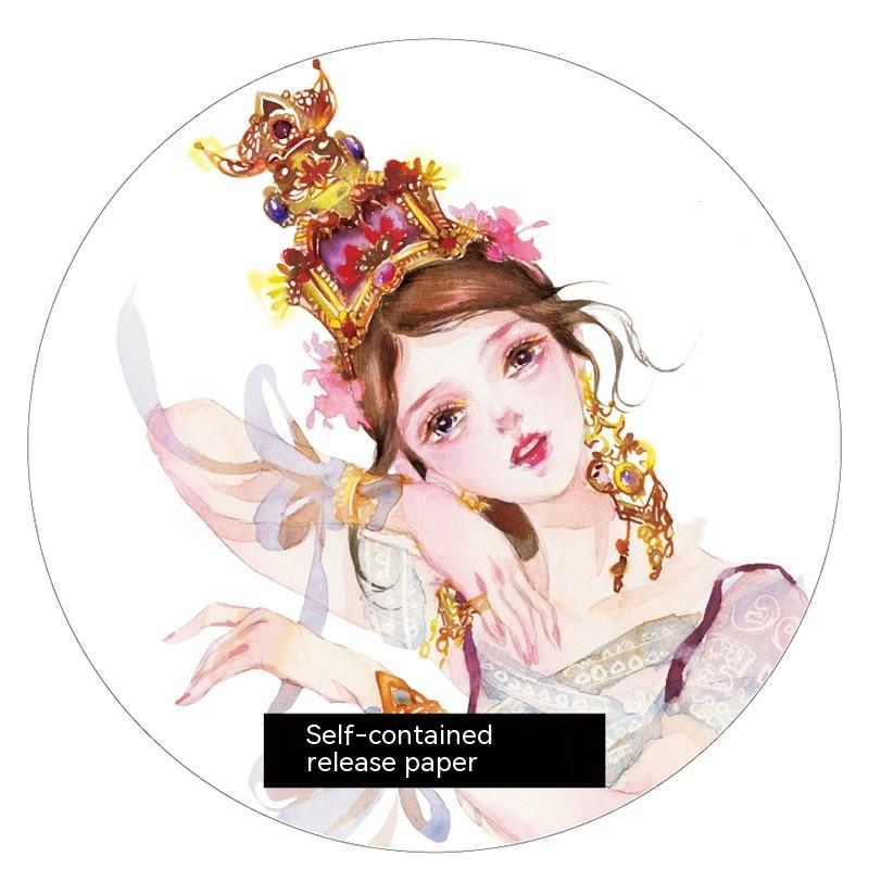 Title 2, And Paper Adhesive Tape Journal Decoration Girl...