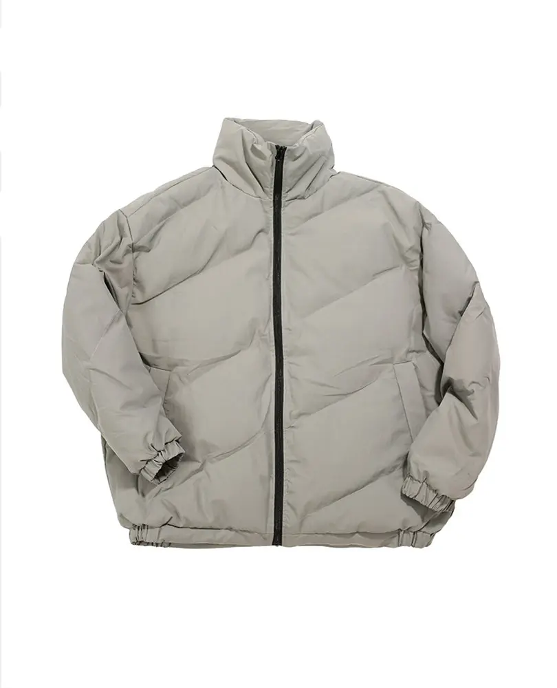 Solid Color Stand Collar Cotton Jacket Loose