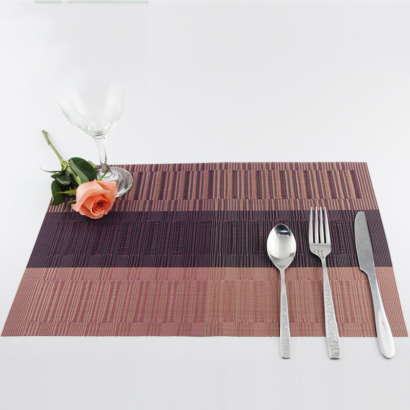 PVC Square Insulated Bamboo And Wood Placemat