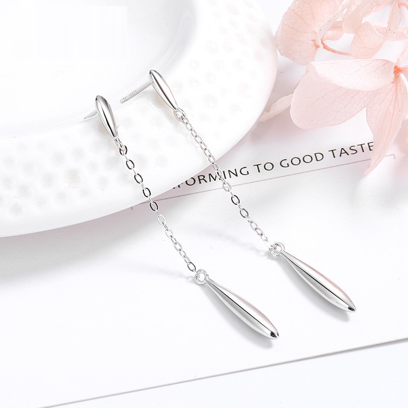 Title 3, S925 Sterling Silver Ear Line Long Tassel Earri...