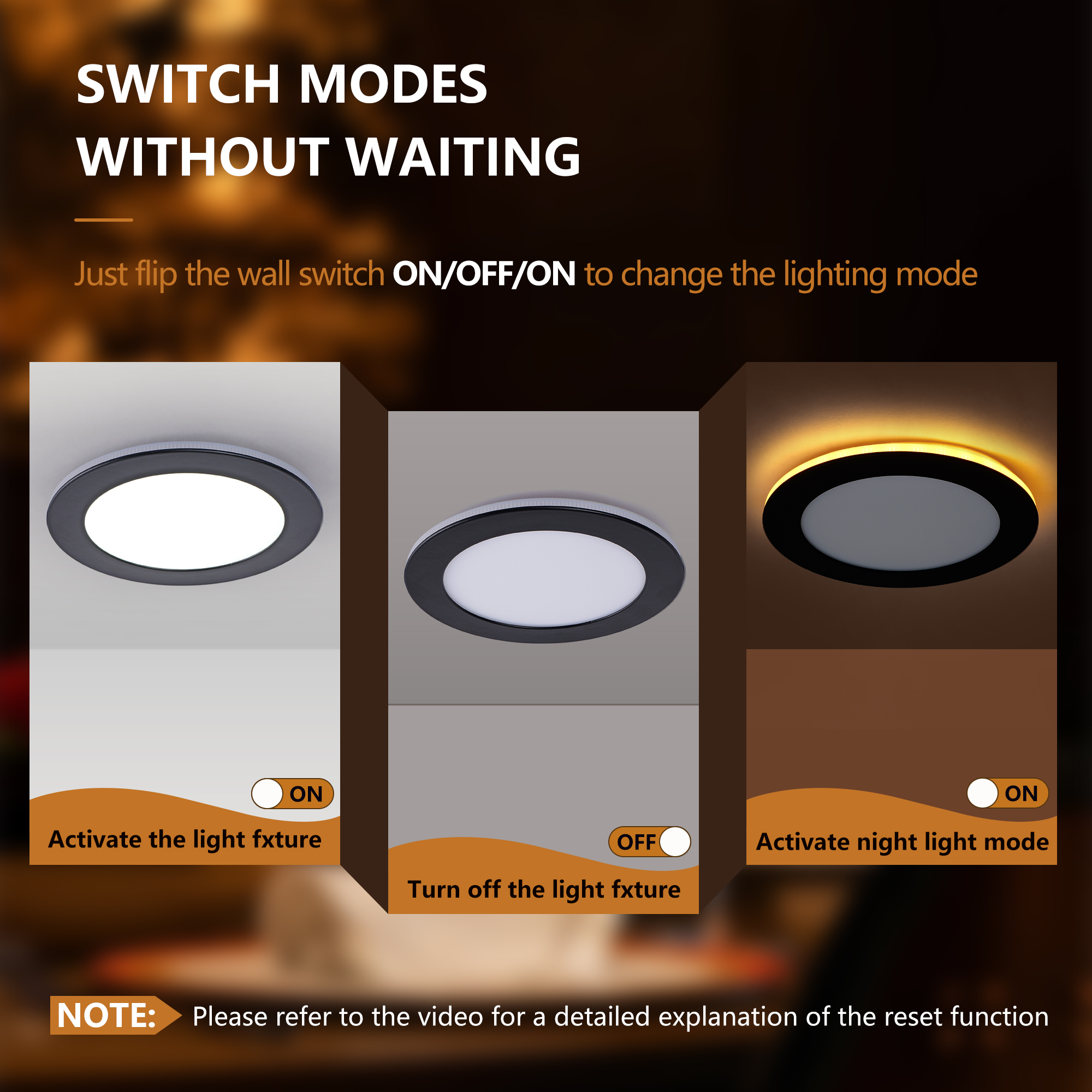 6 Pack 6 Inch Black LED Recessed Light, Dimmable, 2700K-5000K 5CCT, 1200LM High... 5