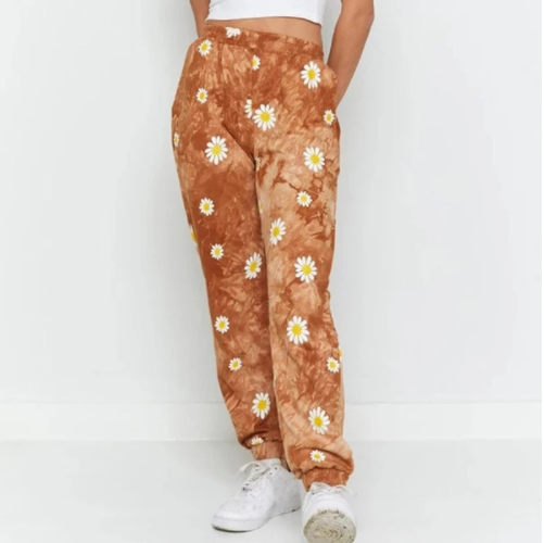 Title 1, European and American print bouquet foot pants ...