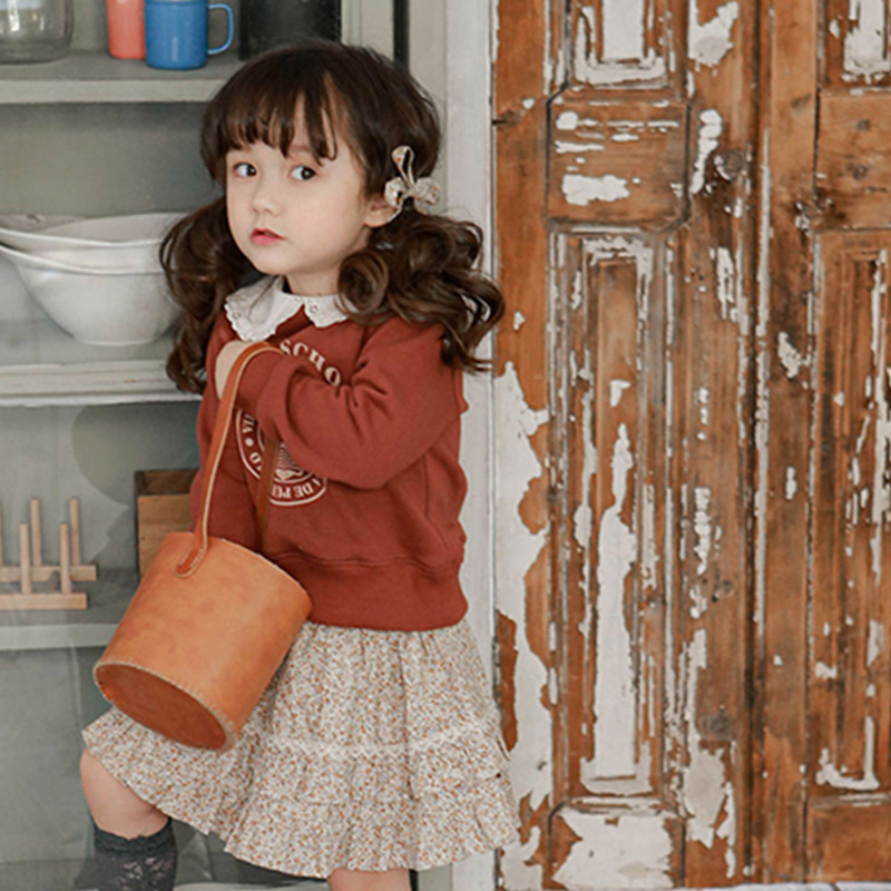 Children Girl Doll Collar Sweet Pullover Sweater