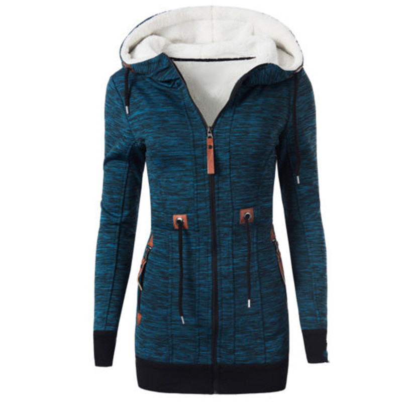 Fashion Casual Fleece Sweater Hooded Cardigan Coat