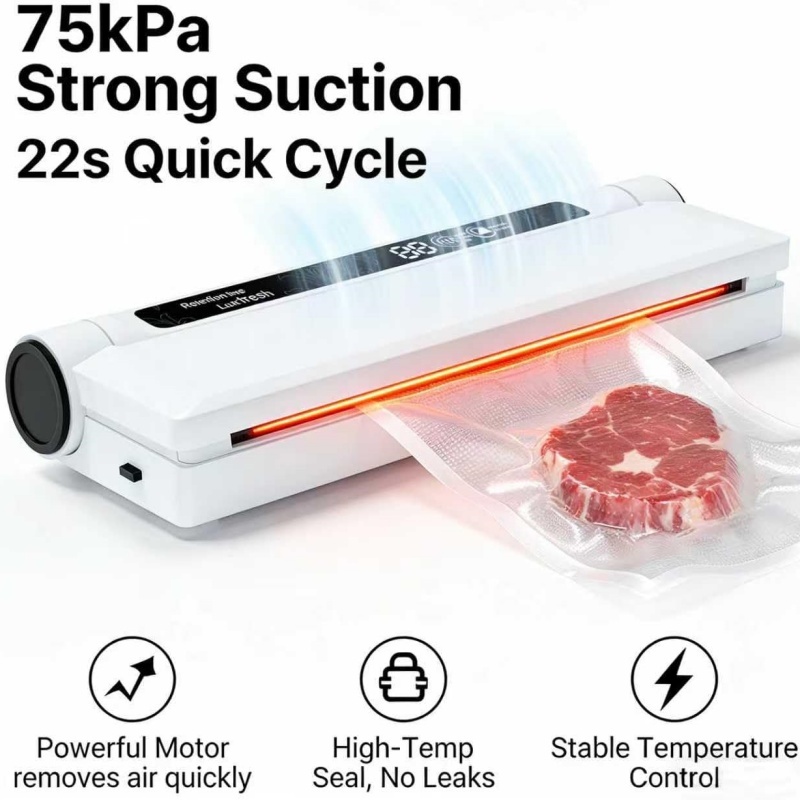Vacuum Sealer Machine Food Saver Powerful Sealing System 20 Free Bags — image 7