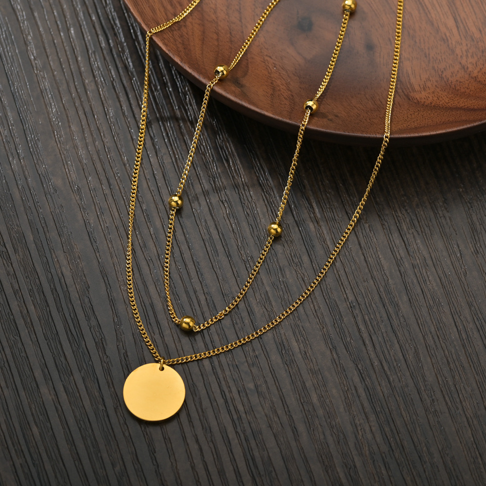 Personalized Simple Clavicle Chain Niche Design Titanium Steel Pendant