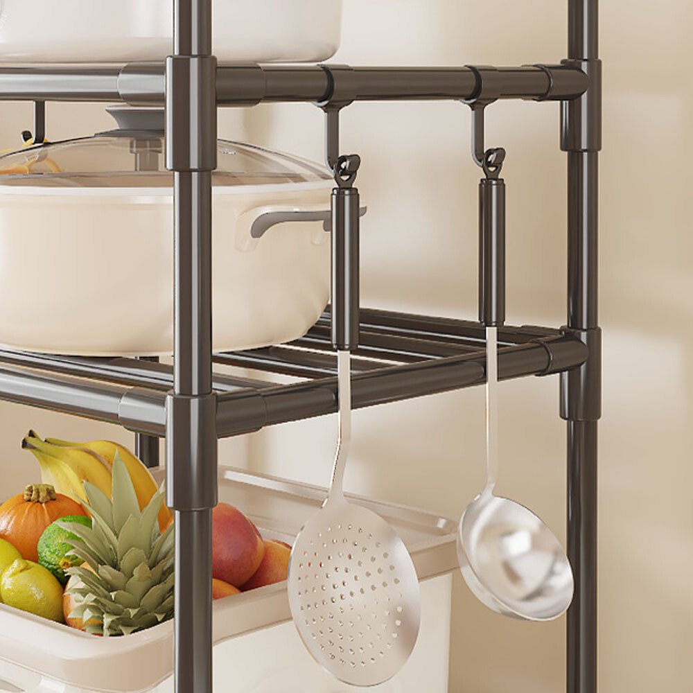 6 Tier Racking Heavy Duty Shelving Storage Shelves With Wheels Bathroom Kitchen 2