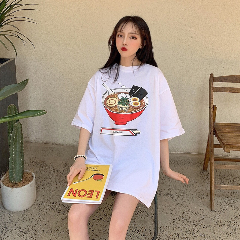 Title 2, Girly T-Shirt Hong Kong Flavor Loose Korean Sho...