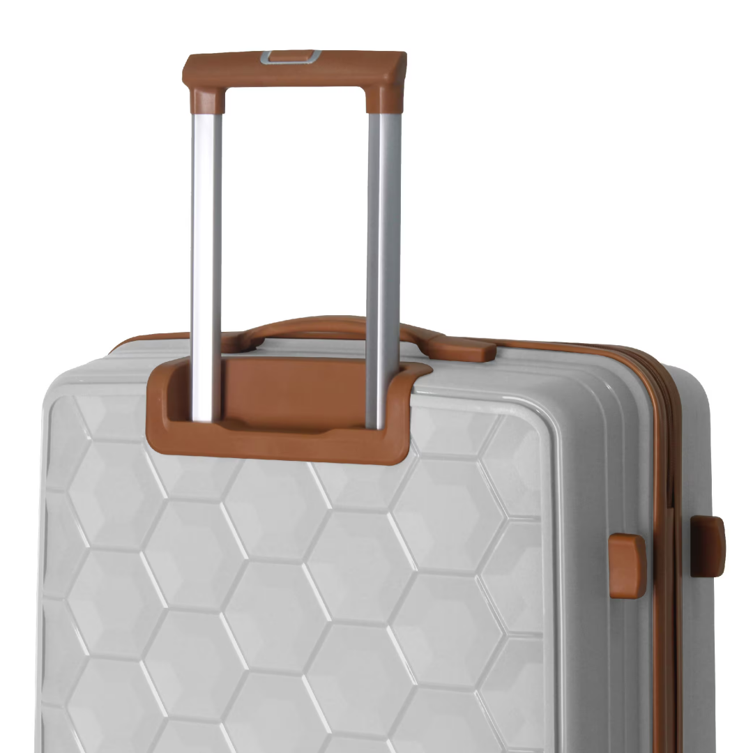 3-Piece Luggage Set Travel Lightweight Suitcases With Rolling Wheels, TSA Lock & Moulded Corner, Carry On Luggages For Business, Trip, 20-24-28, White - Image 3