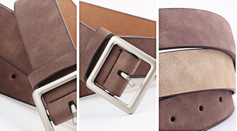 Title 3, All-match Square Buckle Pu Fashion Trend Belt