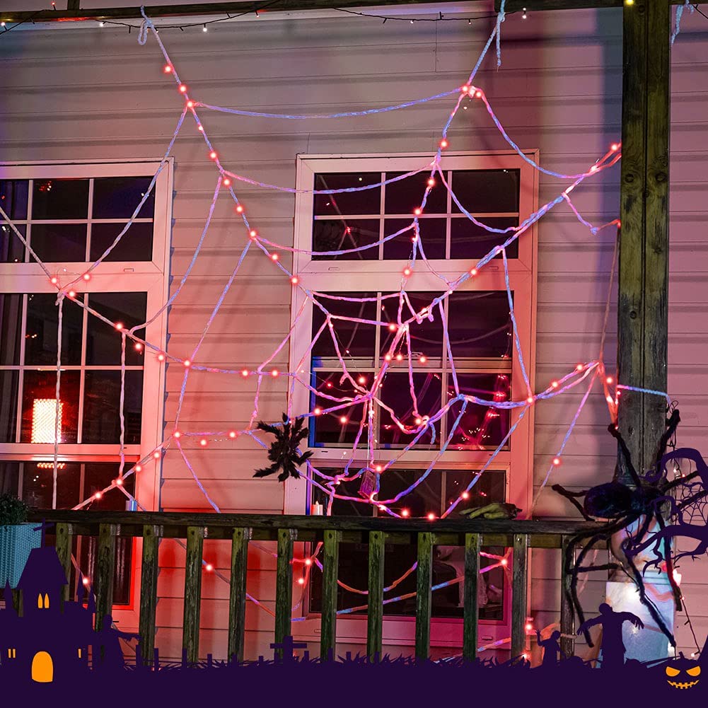Glowing Spider Web Venue Setting Bar Decoration