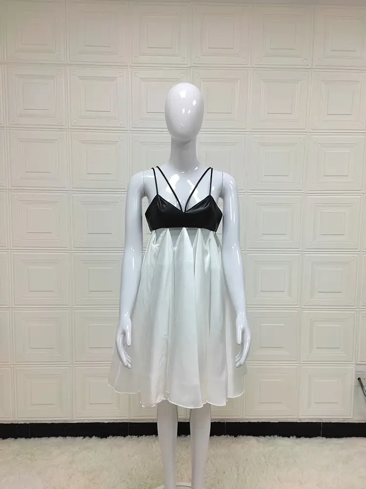 Ladies Sexy Dress Suspenders V Neck Halter