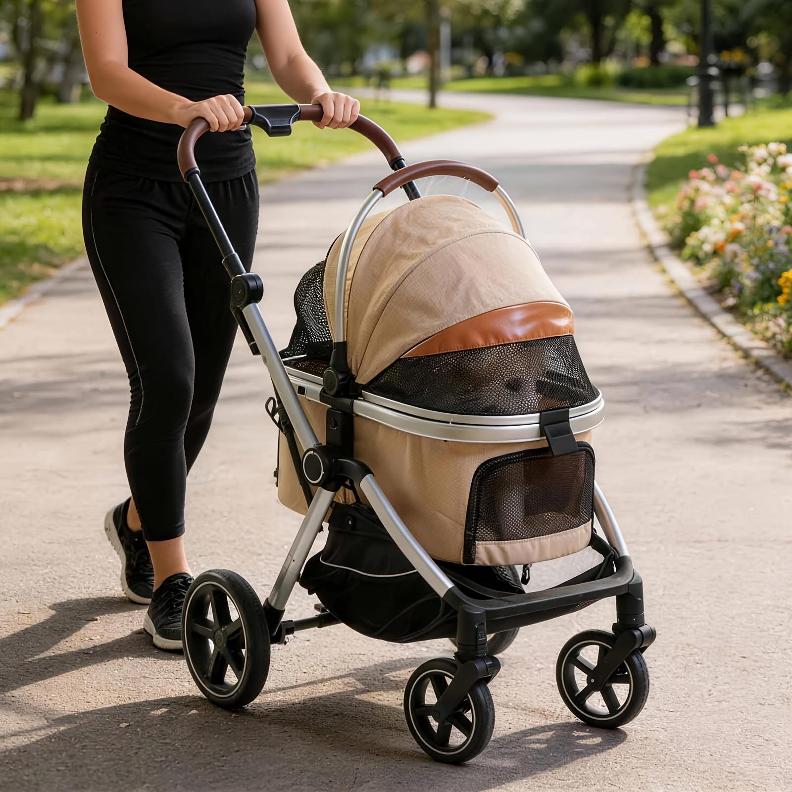 Poussette polyvalente pour animaux de compagnie pour chiens et chats de petite à – Image 4