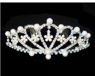 Bridal Jewelry Necklace Earrings Crown 3-Piece Set