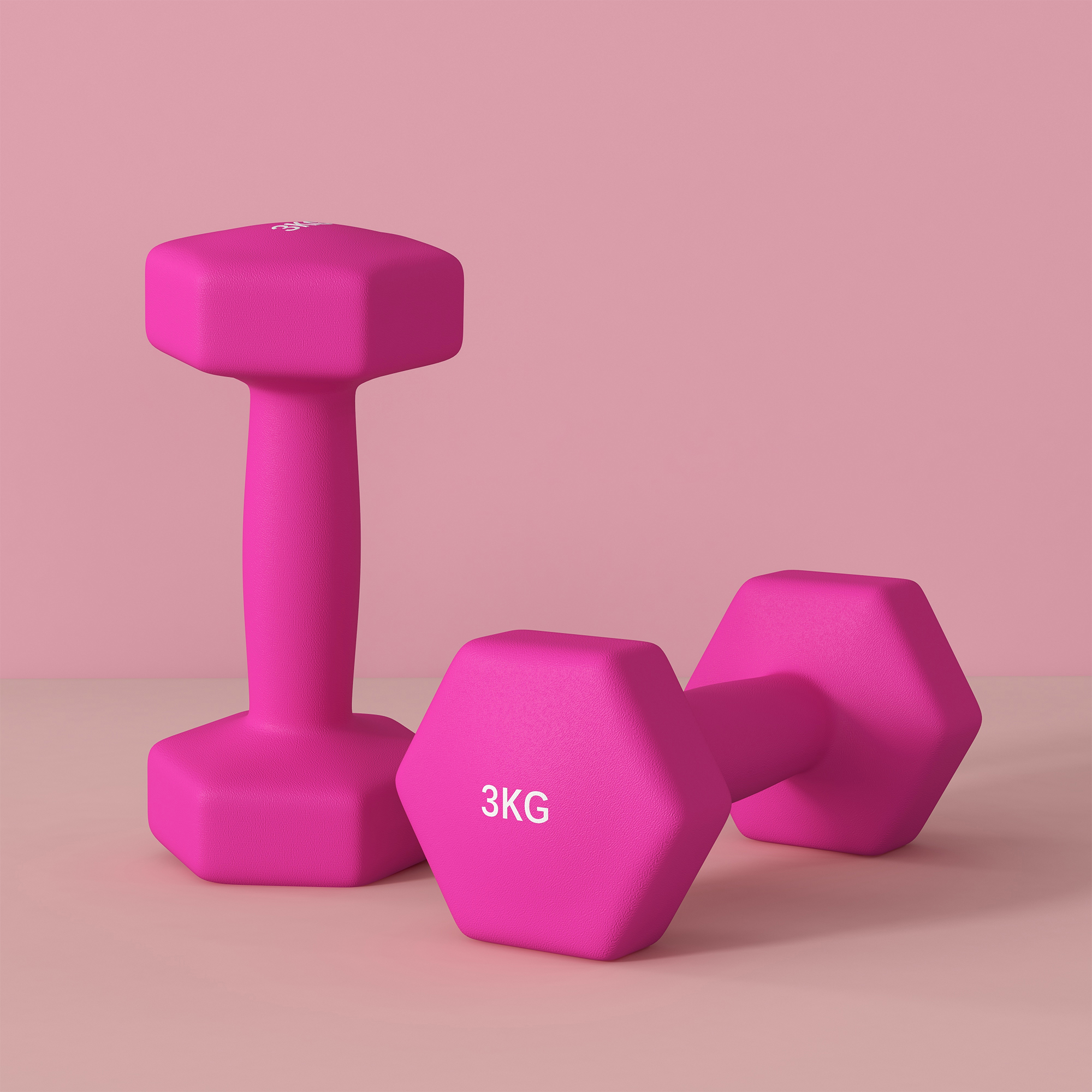 2 X 4kg Hexagonal Dumbbell Set With Anti Slip Grip, Suitable For Home Gym — image 7