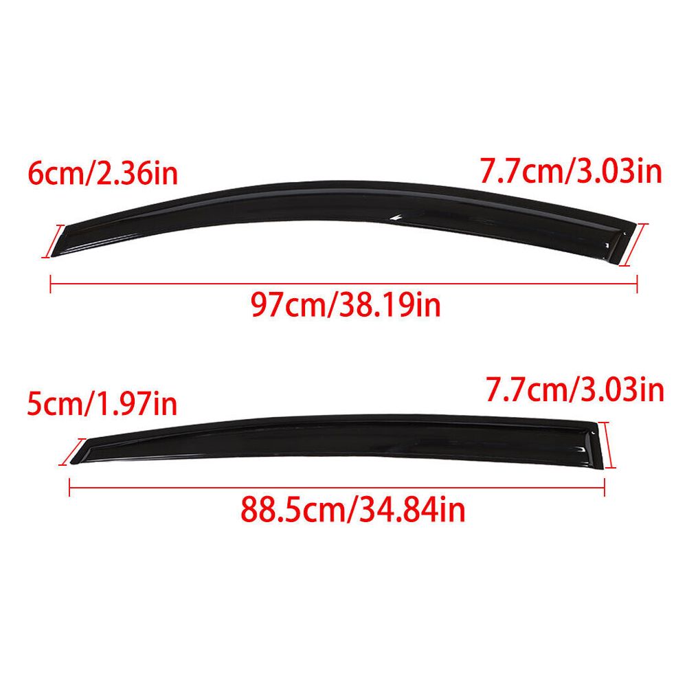 For Kia 2011-2015 Optima Sedan Window Visors Rain Guard Deflectors Mugen Style — foto 4