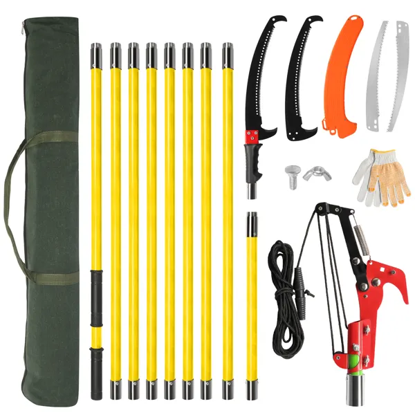 24ft Manual Pole Saw, Lightweight Tree Trimmers