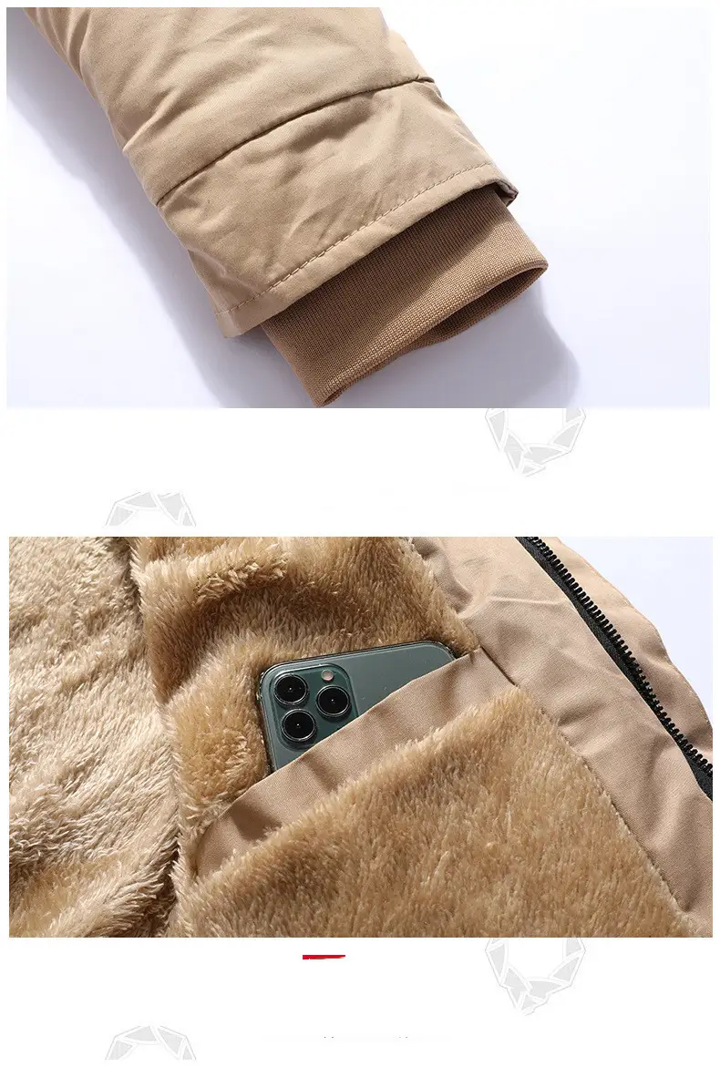 Mid-length Casual Hooded Jacket With Fleece