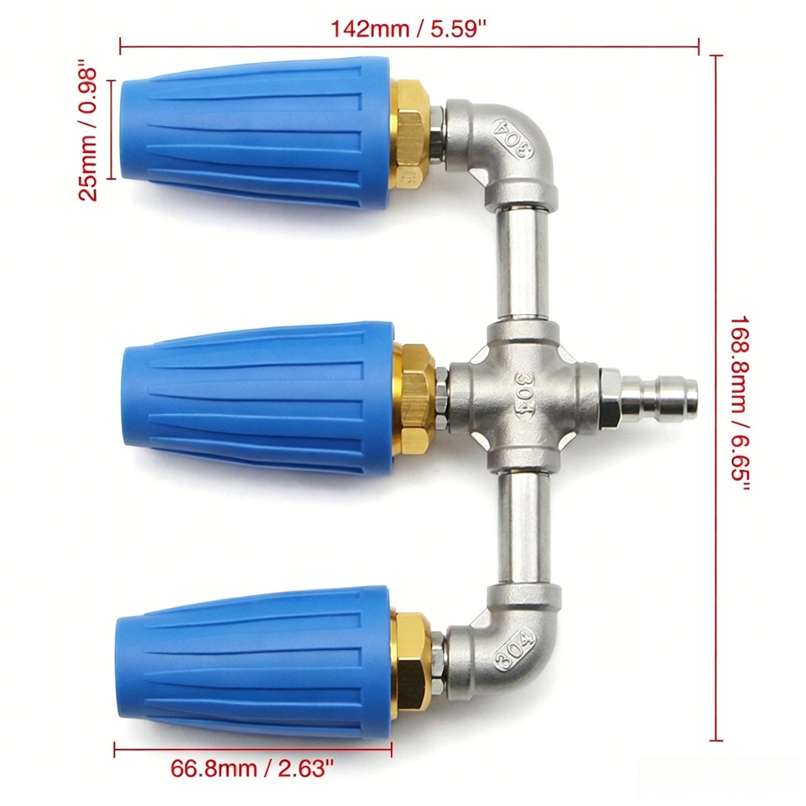 5000 PSI Pressure Washer Tip Triple Turbo Rotating Nozzle 14 Quick Connect — image 10
