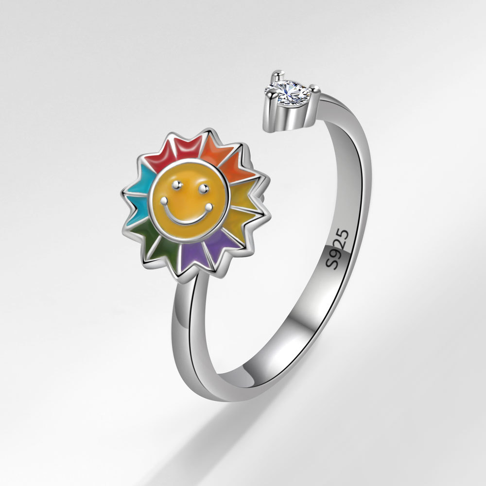 Title 5, Fashion Adjustable Sunflower Rotating Ring