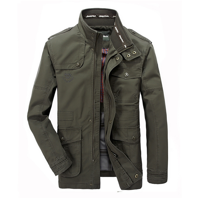 2021 spring and autumn men's jacket jacket, men's casual pockets, long jackets