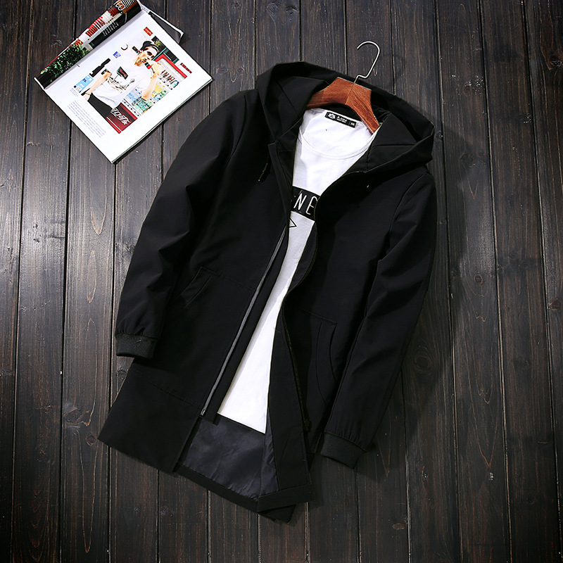Men's Light Weight Hooded Windbreaker Coat