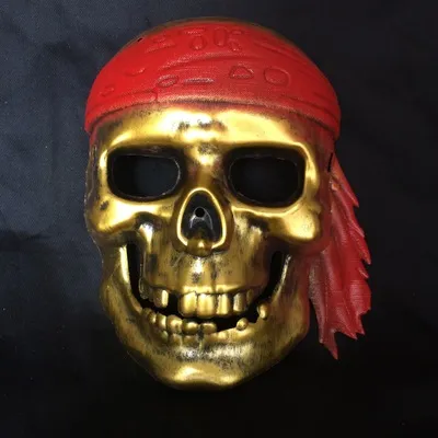 Skull pirate headgear Gold - Shop at LoveMi