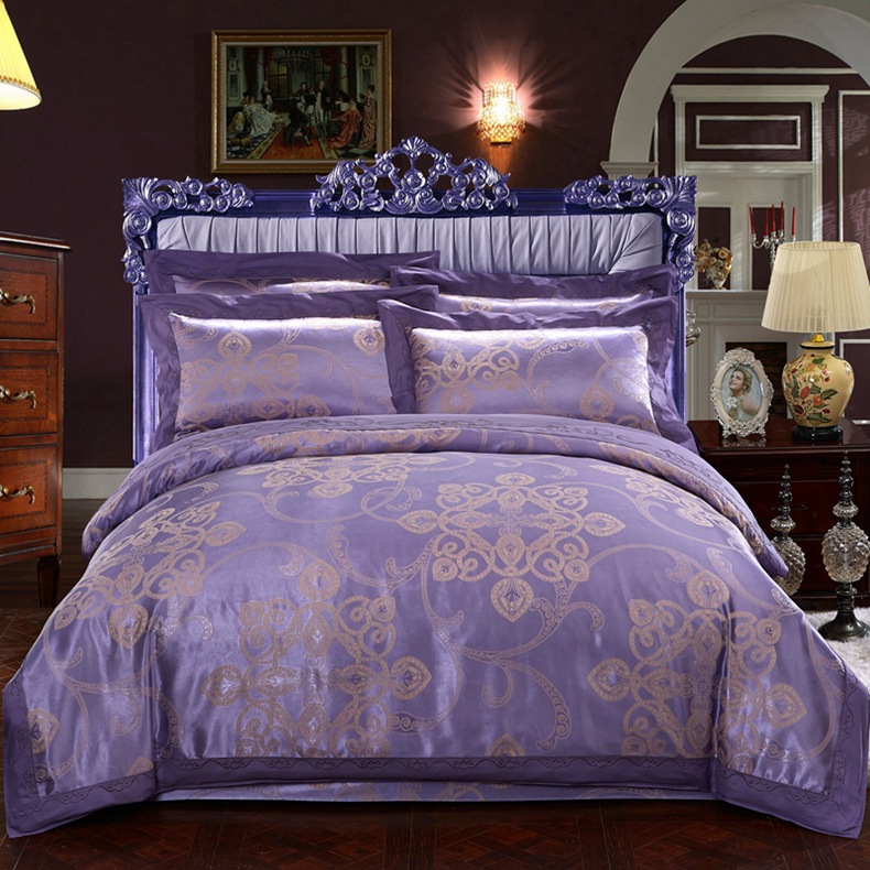 أربع مجموعات من جاكار التطريز بالحرير والقطن